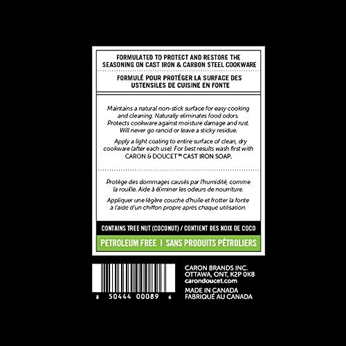 Caron Doucet Cast Iron Oil - 8oz Plant-Based Food Grade