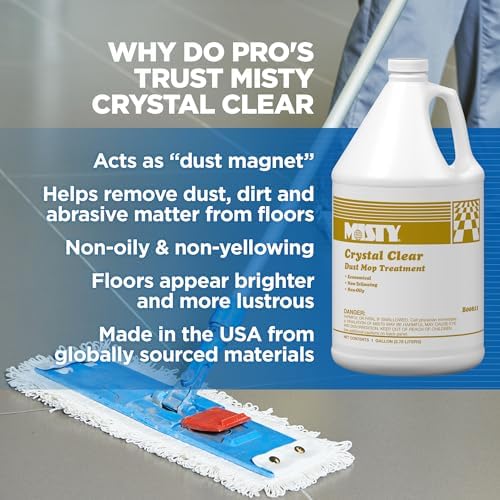 MISTY Crystal Clear Dust Mop Treatment - 1 Gallon Case of 4
