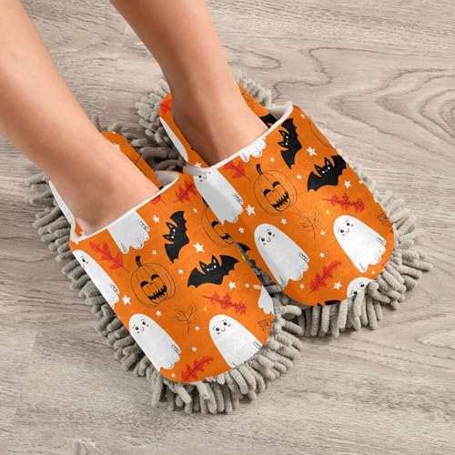 Burbuja Cartoon Ghosts Mop Slippers for Wet Dry Cleaning