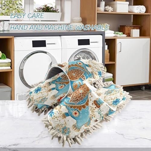 Zhirexin Mandala Textured Cleaning Mop Slippers