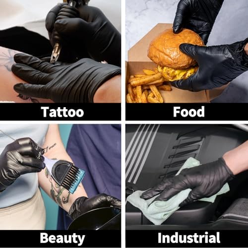 Supmedic Basic Vinyl Exam Gloves 100Pcs Black