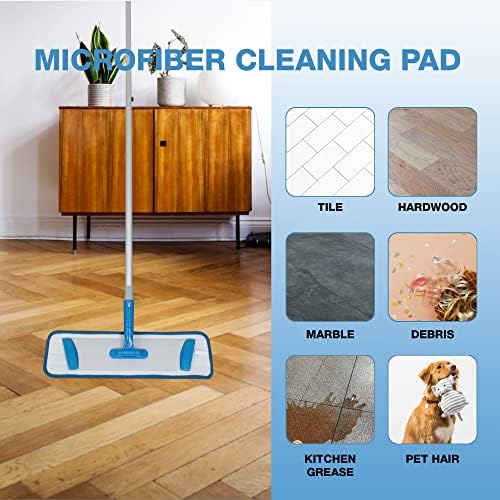12 Pack Dirt Rusher Microfiber Mop Pads - Reusable and Washable