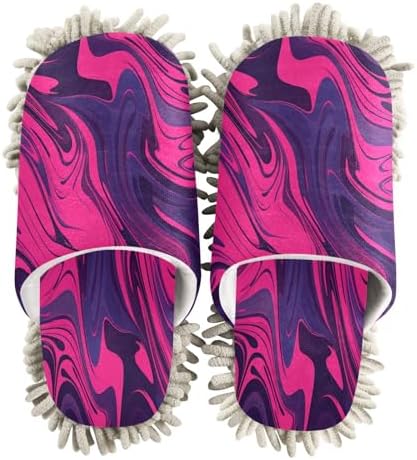 Bulletgxll Pink Wavy Cleaning Slippers - M