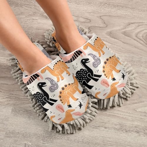 Bulletgxll Colorful Dinosaurs Cleaning Slippers
