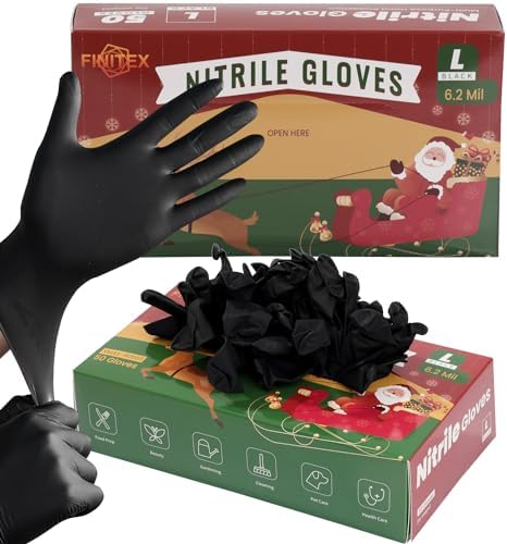 FINITEX Nitrile Gloves 62mil 50PCS Latex Free Powder Free 1