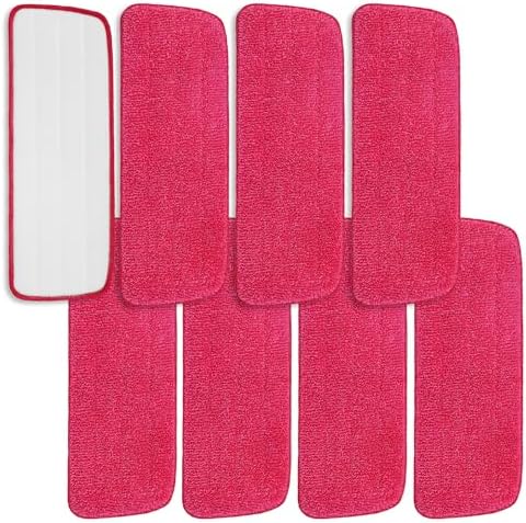 iKEEPOW 165 Microfiber Mop Pads 8 Pack Reusable Wet Dry