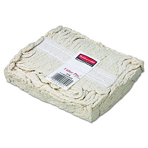 Rubbermaid Commercial V11600 Cotton Wet Mop Head 16 oz Pack of 12