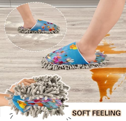Zhirexin Microfiber Mop Slippers for House Cleaning