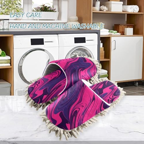 Bulletgxll Pink Wavy Cleaning Slippers - M