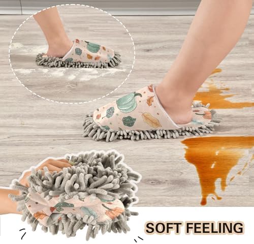 Zhirexin Thanksgiving Cartoon Pumpkin Cleaning Slippers 1