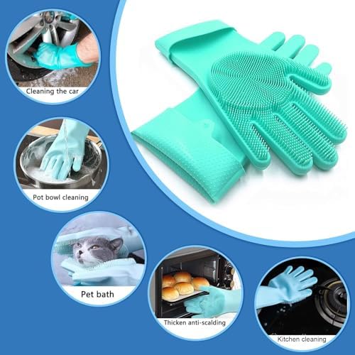 Louis Donn Food Grade Silicone Dish Scrub Gloves Reusable High Heat