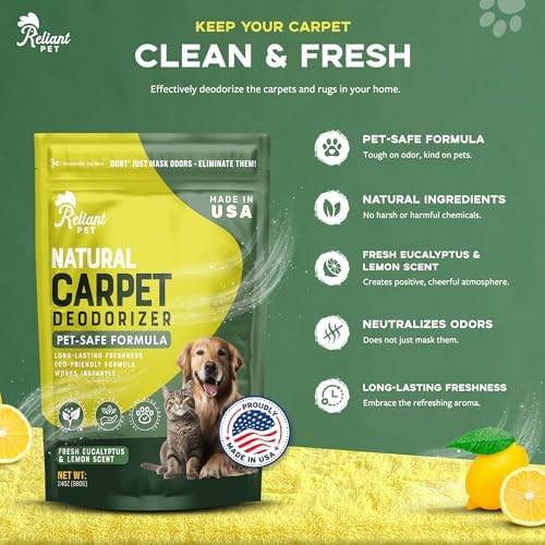 Reliant Pet Carpet Deodorizer Powder 24oz Made in USA