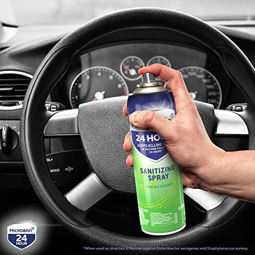 Microban Disinfectant Spray 24-Hour Protection 2 Count 15oz Each