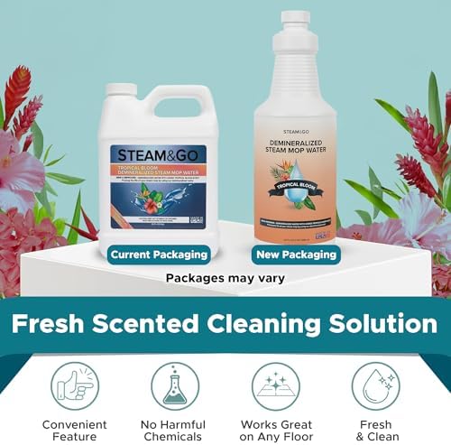 Steam Go Demineralized Water - 32 oz PVC-Free Multi-Surface Cleaner