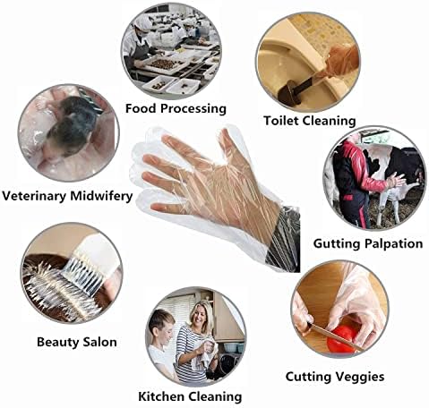 50PCS Extra Long Full Arm Disposable Gloves
