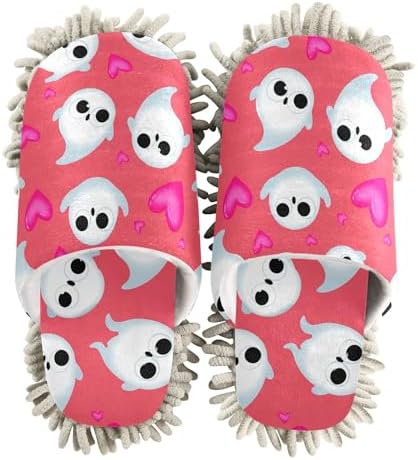 Burbuja Cartoon Ghosts Mop Slippers for Home Cleaning