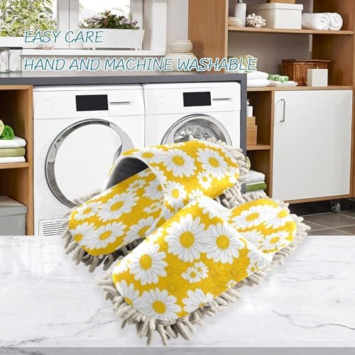 Zhirexin White Daisy Cleaning Slippers