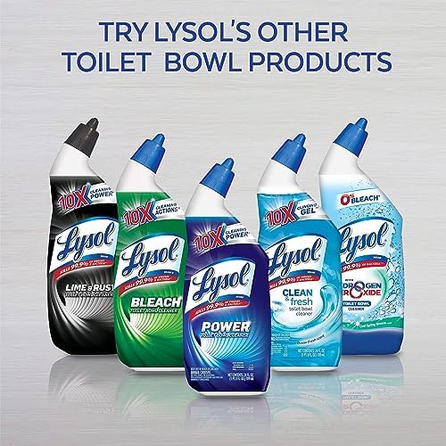 Lysol Toilet Bowl Cleaner with Lime and Rust Remover 24 Fl Oz Pack of 2