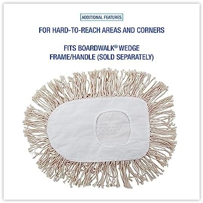Boardwalk BWK1491 Dust Mop Head Cotton 175L x 135W White
