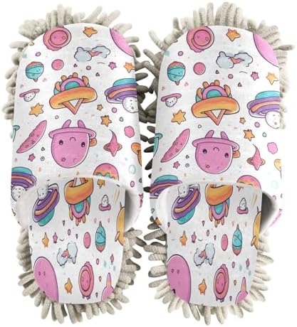 Cute Sea Creatures Microfiber Cleaning Slippers - L