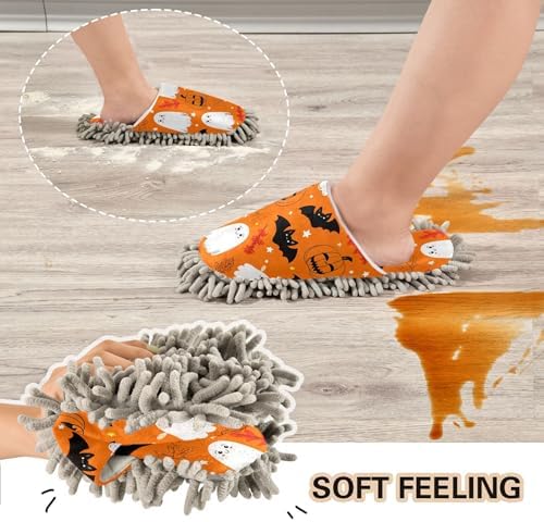 Burbuja Cartoon Ghosts Mop Slippers for Wet Dry Cleaning