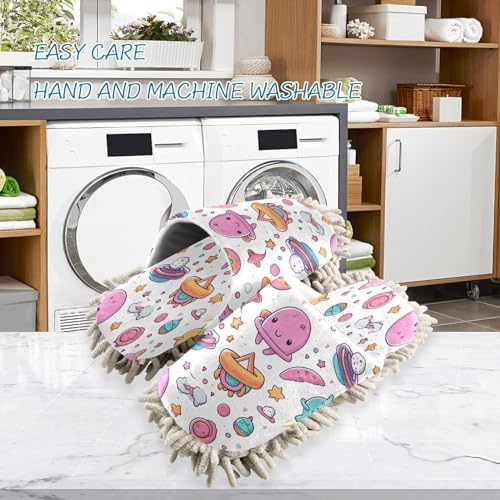 Cute Sea Creatures Microfiber Cleaning Slippers - L