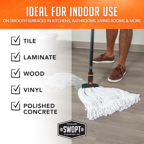 SWOPT Cotton Mop Head - Interchangeable for Wood Laminate Tile