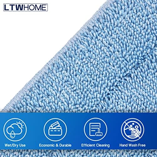 LTWHOME 24 Microfiber Mop Refill Pads - Pack of 6