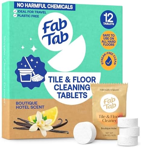 Fab Tab Eco-Friendly Hard Floor Cleaner Tablets - 12 Pack