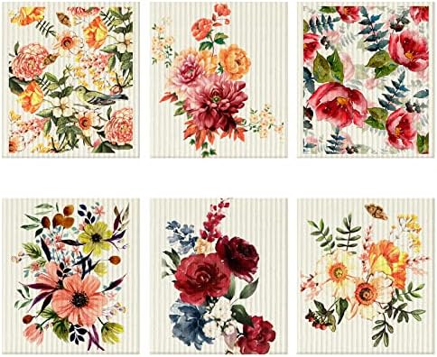 Cunhill 6 Pcs Swedish Flower Dish Cloth Set