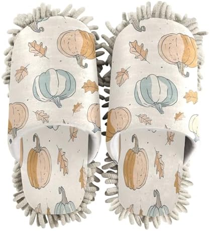 Zhirexin Thanksgiving Cleaning Slippers with Microfiber Mop Pads 1