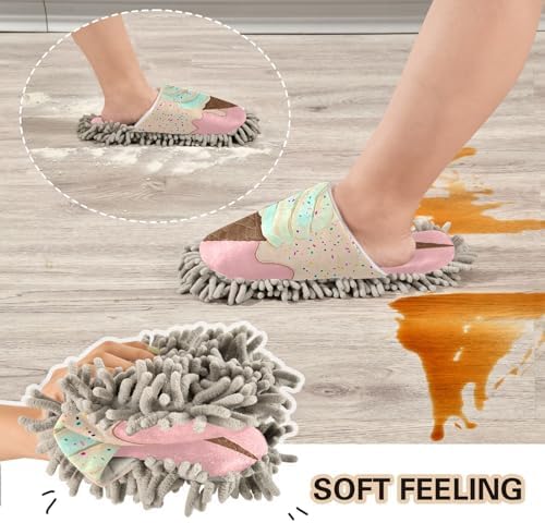 Zhirexin Soft Microfiber Mop Slippers for Home Cleaning