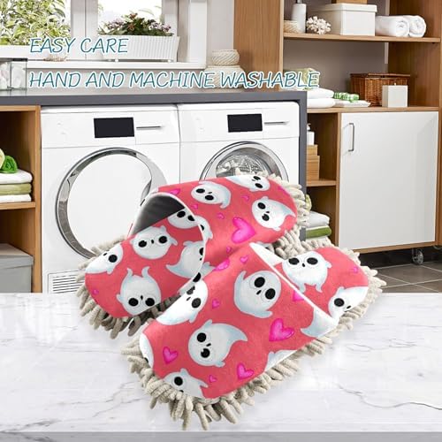 Burbuja Cartoon Ghosts Mop Slippers for Home Cleaning