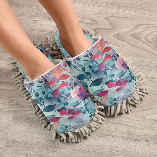 Zhirexin Watercolor Flower Cleaning Slippers 1