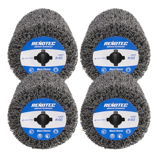 RENOTEC 4 Inch Black Cleaner 4 Pcs Pack