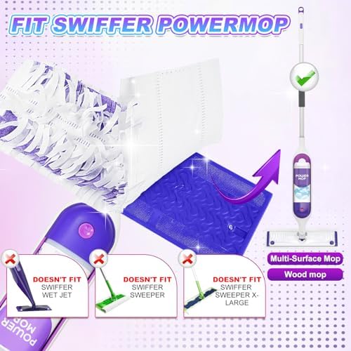 YagoDago 24 Pack Swiffer Power Mop Refill Pads - Multi-Surface Cleaning