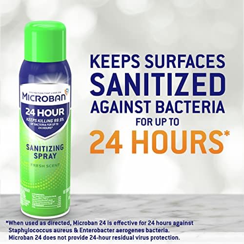 Microban Disinfectant Spray 24-Hour Protection 2 Count 15oz Each