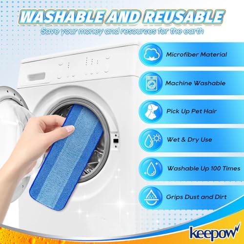 KEEPOW Microfiber Mop Pad 18 Inch 44 Pack