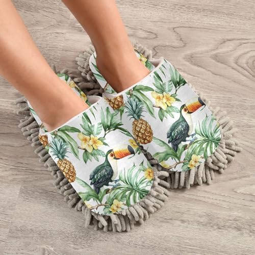 RunningBear Cozy Mop Slippers for Kitchen Cleaning