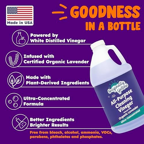Originally Yellow Lavender Vinegar Cleaner 128 Oz