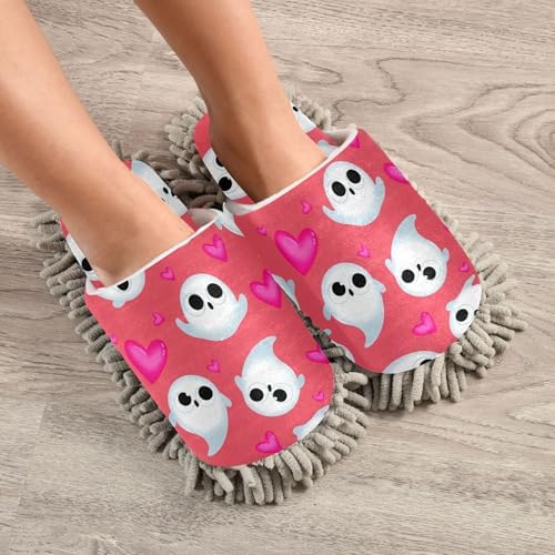 Burbuja Cartoon Ghosts Mop Slippers for Home Cleaning