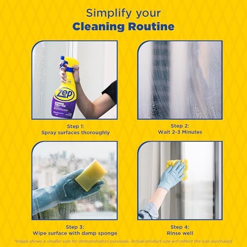 Zep No Scrub Shower Cleaner - 1 Gallon Case of 4