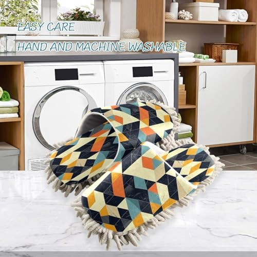 Zhirexin Colorful Lattice Kitchen Cleaning Slippers 1