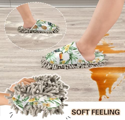 RunningBear Cozy Mop Slippers for Kitchen Cleaning