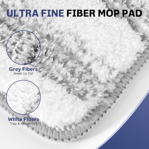 3 Pack Microfiber Mop Pads for Bona 18 Inch Mop