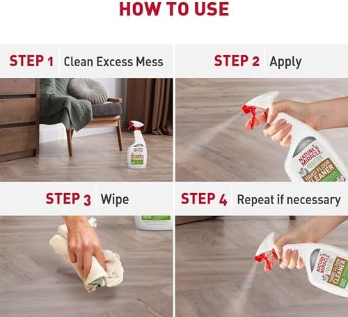 Natures Miracle Hard Floor Cleaner 24 Oz Dual-Action Stain Remover