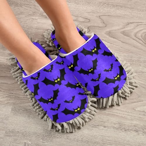 Burbuja Cartoon Bats Mop Slippers for Home Cleaning