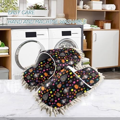 Burbuja Halloween Polka Dots Dust Mop Slippers