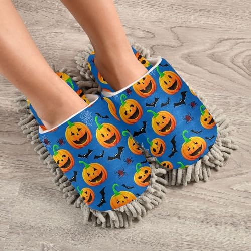 Burbuja Pumpkins Mop Slippers with Expressions for Home Cleaning
