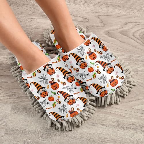 Burbuja Halloween Gnomes Mop Slippers for Home Cleaning